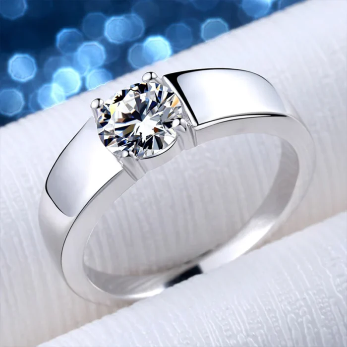 white stone diamond ring